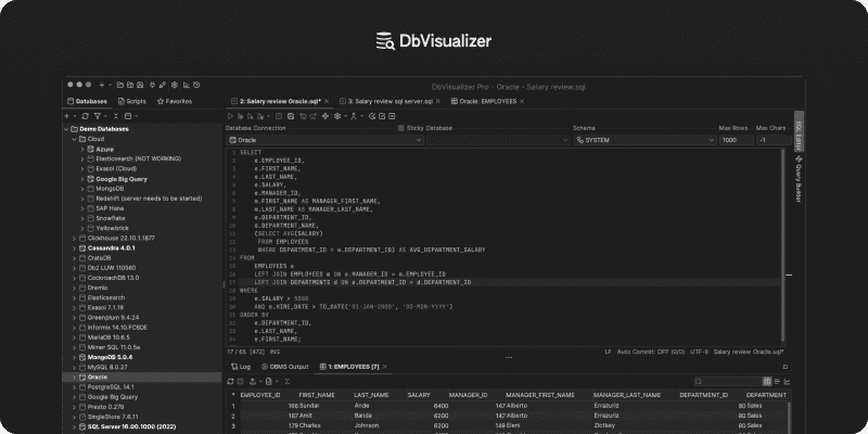 DbVisualizer - das universelle Datenbank-Werkzeug – DBSC Ruban GmbH